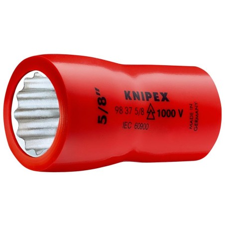 Головка торцевая VDE 1000В DR 3/8дюйм BiHEX двойн. шестигранник дюймовая 5/16дюйм диэлектрическая Knipex KN-98375_16
