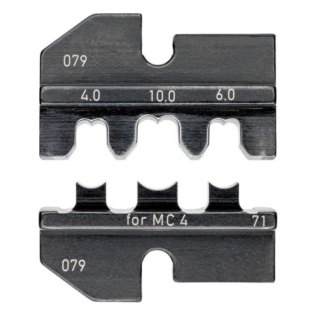 Плашка опрессовочная под штекеры Solar MC 4 (Multi-Contact) 4.0-10.0кв.мм AWG 11-7 кол-во гнезд: 3 Knipex KN-974971