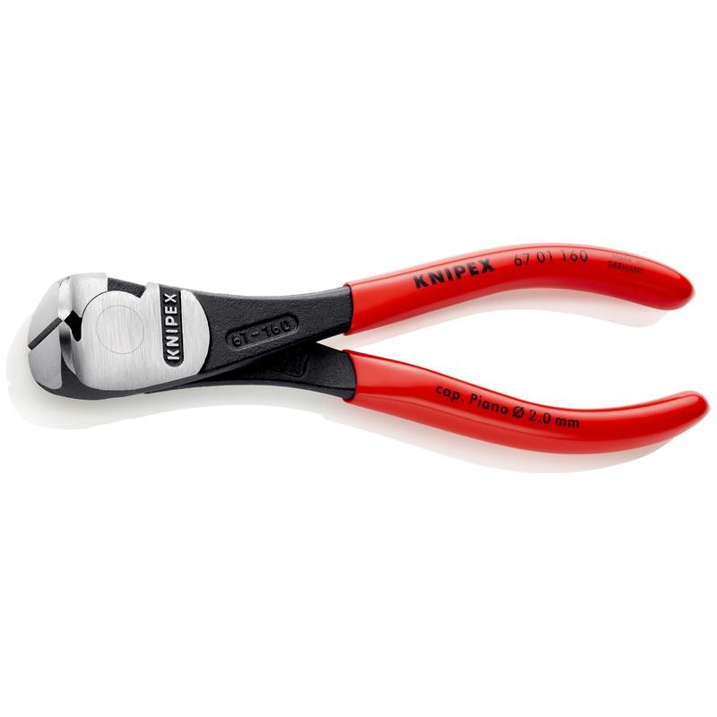 Кусачки торцевые особой мощности L-160мм Knipex KN-6701160SB Кусачки торцевые особой мощности L-160мм Knipex KN-6701160SB
