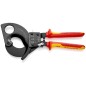 Кабелерез с храповым механизмом (трещоткой) VDE L-250мм черн. Knipex KN-9536280