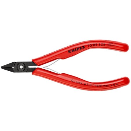 Бокорезы для электроники режущая кромка с фаской L-125мм Knipex KN-7502125