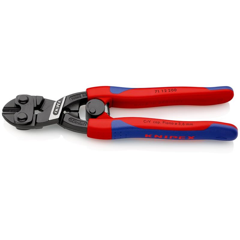Болторез компактный с пружиной L-200мм черн. Knipex KN-7112200