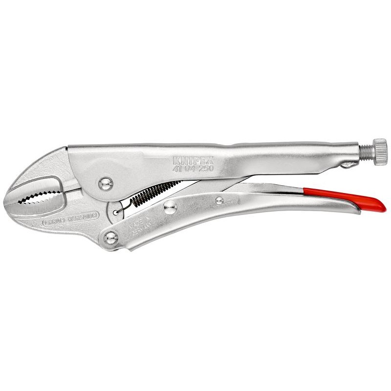 Зажим ручной с фиксацией для тяжелых условий работы L-250мм оцинк. Knipex KN-4104250