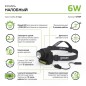 Фонарь налобный аккумуляторный GFL 6Вт 180лм IP42 аккум. Lead acid 800мА.ч GAUSS GF309
