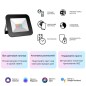 Прожектор светодиодный Smart Home 20Вт 3000-6500К IP65 1400лм 220-240В ДО RGBW + измен. цветов. темпер. + диммир. управление по Прожектор светодиодный Smart Home 20Вт 3000-6500К IP65 1400лм 220-240В ДО RGBW + измен. цветов. темпер. + диммир. управление по