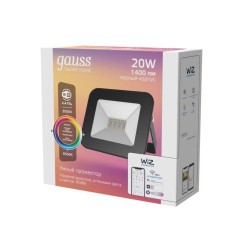 Прожектор светодиодный Smart Home 20Вт 3000-6500К IP65 1400лм 220-240В ДО RGBW + измен. цветов. темпер. + диммир. управление по 