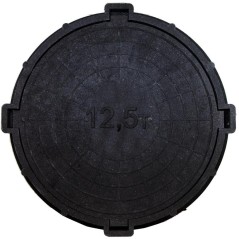 Люк средний нагрузка 125кН d750мм В-110мм полимерно-песчаный черн. SPP