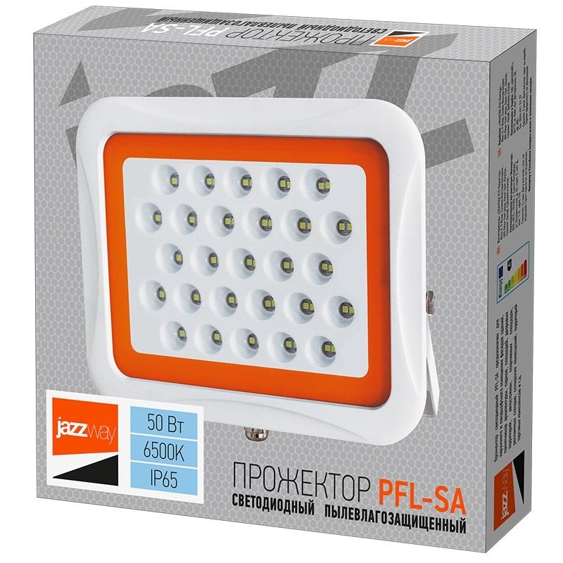 Прожектор светодиодный PFL-SA 50Вт 6500К IP65 60град. ДО бел. Pro+ JazzWay 5007970 Прожектор светодиодный PFL-SA 50Вт 6500К IP65 60град. ДО бел. Pro+ JazzWay 5007970