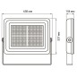 Прожектор светодиодный PFL-S 600Вт 6500К IP65 60град. ДО плоский корпус с клапаном с линзовым модулем закален. матов. стекло Pro
