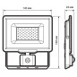 Прожектор светодиодный PFL-C3 SENSOR 20Вт 6500К IP65 ДО закален. прозр. стекло Pro JazzWay 5026926A