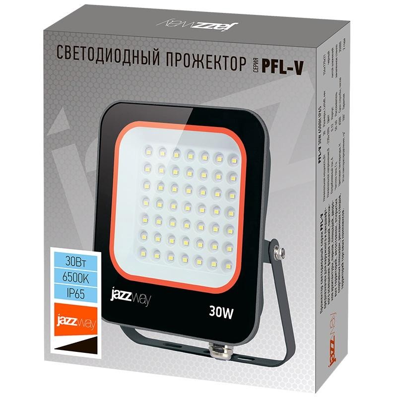 Прожектор светодиодный PFL-V 30Вт 6500К IP65 ДО JazzWay 5039711 Прожектор светодиодный PFL-V 30Вт 6500К IP65 ДО JazzWay 5039711