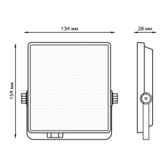 Прожектор светодиодный EVO 30Вт 6500К IP65 2700лм 100-240В ДО черн. GAUSS 687511330