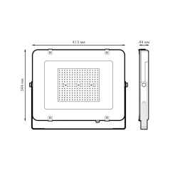 Прожектор светодиодный Elementary 200Вт 6500К IP65 16800лм 200-240В ДО черн. GAUSS 691511200