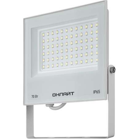 Прожектор светодиодный 90 138 OFL-70-6K-WH-IP65-LED 70Вт 6000К IP65 5600лм бел. ОНЛАЙТ 90138