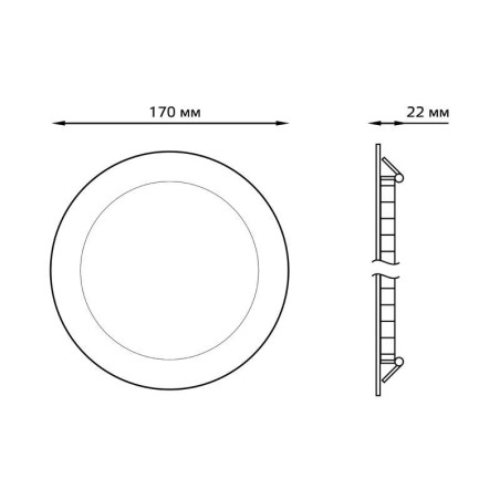 Светильник светодиодный Slim 12Вт 4000К IP20 880лм 220-240В ДВО круг бел. GAUSS 939111212