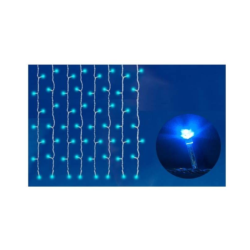 Гирлянда занавес светодиодная ULD-C2030-240/DTA BLUE IP20 с контроллером 240LED 2х3м прозр. син. Uniel 07942
