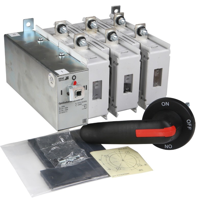 Переключатель нагрузки OptiSwitch DI-C2-200-3P КЭАЗ 275551 Переключатель нагрузки OptiSwitch DI-C2-200-3P КЭАЗ 275551