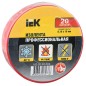 Изолента ПВХ 0.18х19мм красн. (рул.20м) IEK UIZ-20-10-K04