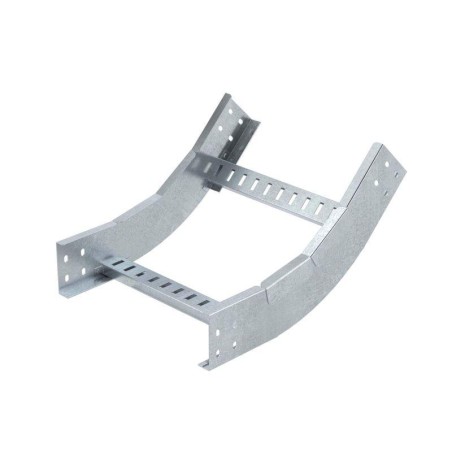 Угол вертикальный внутренний 45град. 80х400 R300 лонжерон 1.5мм в компл. с крепежн. элемент. и соед. пластинами цинк-ламель DKC 