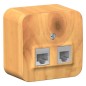 Розетка компьютерная + телефонная 2-м ОП Blanca RJ45 кат.5E + RJ11 с изолир. пластиной ясень SE BLNIA045115 Розетка компьютерная + телефонная 2-м ОП Blanca RJ45 кат.5E + RJ11 с изолир. пластиной ясень SE BLNIA045115