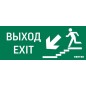 Знак "ВЫХОД / ЛЕСТНИЦА ВНИЗ / ФИГУРА" для аварийно-эвакуационного светильника IP20 VARTON V5-EM01-60.001.025