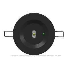 Светильник аварийный BS-ARUNA-10-L2-24 IP65 Black Белый Свет a31836
