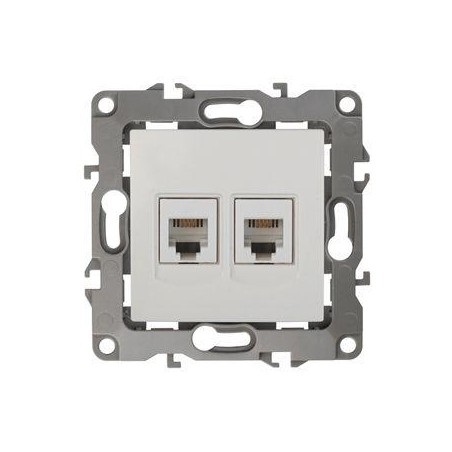 Розетка телефонная 2-м Эра12 12-3106-02 RJ11 сл. кость Эра Б0014718