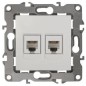 Розетка телефонная 2-м Эра12 12-3106-02 RJ11 сл. кость Эра Б0014718
