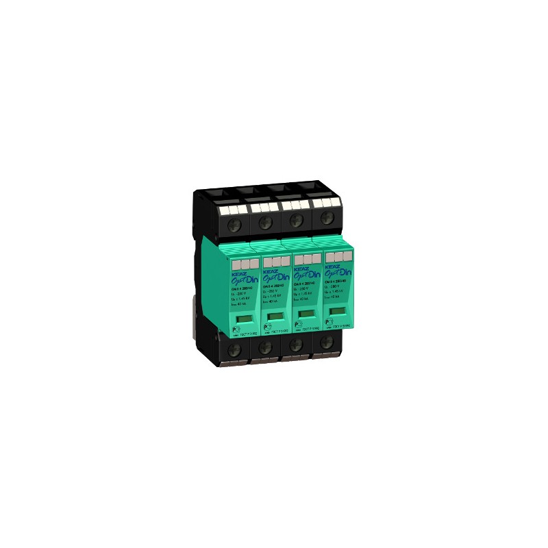Ограничитель импульсных перенапряжений (УЗИП) OptiDin OM II 4 280/40/S КЭАЗ 114307 Ограничитель импульсных перенапряжений (УЗИП) OptiDin OM II 4 280/40/S КЭАЗ 114307