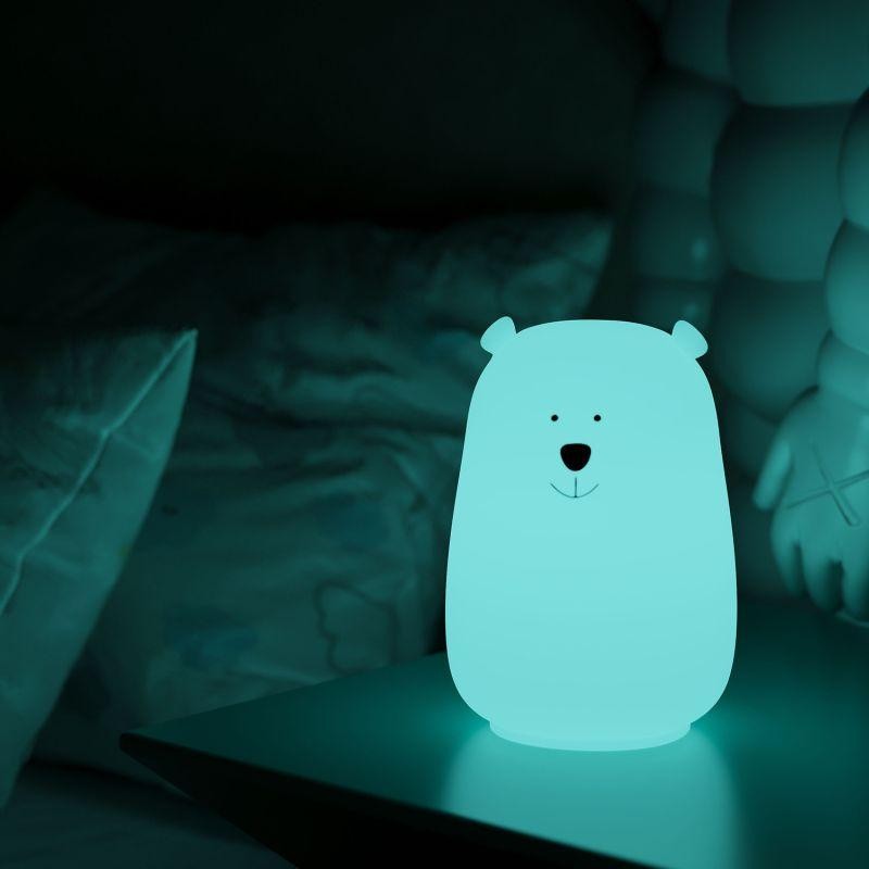 Светильник настольный 2Вт RGB медведь аккум. Li-ion USB кабель детский ночник бел. GAUSS NN302