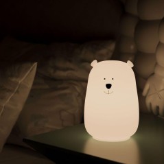 Светильник настольный 2Вт RGB медведь аккум. Li-ion USB кабель детский ночник бел. GAUSS NN302
