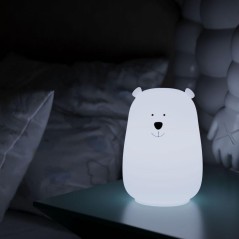 Светильник настольный 2Вт RGB медведь аккум. Li-ion USB кабель детский ночник бел. GAUSS NN302