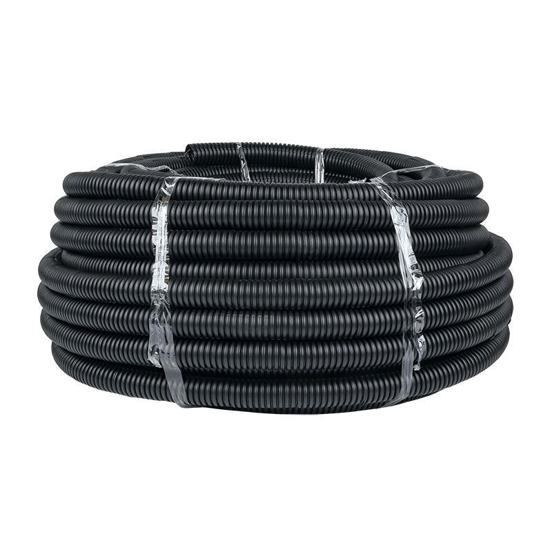 Труба гофрированная ПНД d32мм с протяжкой черн. (уп.25м) Plast PROxima EKF tpnd-32-25m