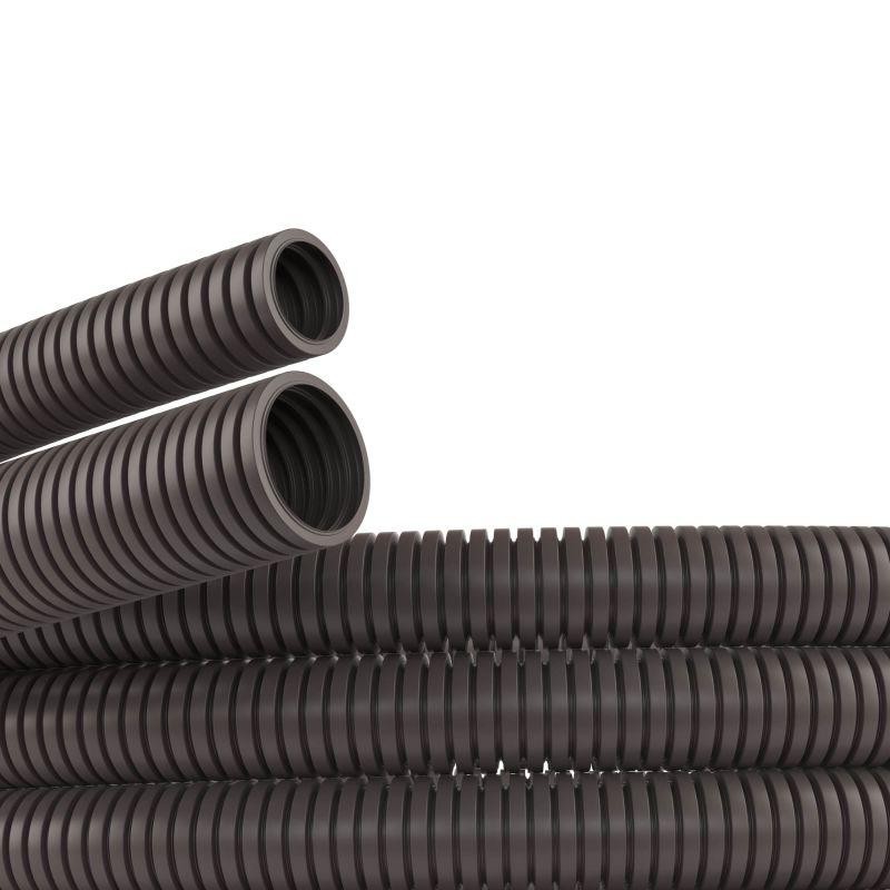 Труба гофрированная ПА 6 d29мм dвнутр.28.3мм dвнешн.34.5мм без протяжки ПВ-0 темн. сер. (уп.25м) DKC PA602935F0 Труба гофрированная ПА 6 d29мм dвнутр.28.3мм dвнешн.34.5мм без протяжки ПВ-0 темн. сер. (уп.25м) DKC PA602935F0