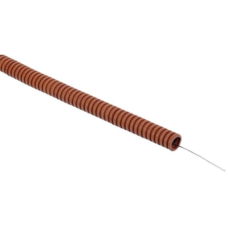 Труба гофрированная ПВХ d20мм с протяжкой дуб (УП.25м) ELASTA IEK ET-TG21-121-020-025-K24 Труба гофрированная ПВХ d20мм с протяжкой дуб (УП.25м) ELASTA IEK ET-TG21-121-020-025-K24