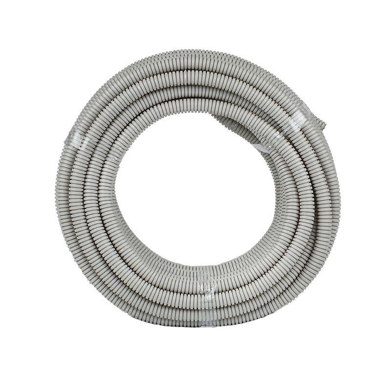 Труба гофрированная ПВХ d20мм с протяжкой сер. (уп.25м) Plast PROxima EKF tg-z-20-25n