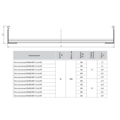 Лоток лестничный 50х100 L3000 1.2мм EKF LT50100-1.2