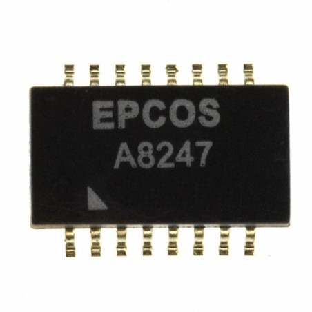 Телекоммуникационный трансформатор, 10/100Base-T 1CT:1CT, 16 выводов, 12.7x6.9x5.6mm