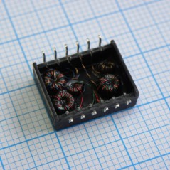 Телекоммуникационный трансформатор, 10/100Base-T 1CT:1CT, 12выводов,