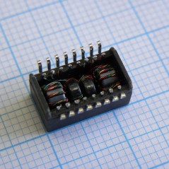Телекоммуникационный трансформатор,1CT:1CT/1CT:1CT 1.5Ohm Prim. DCR 1.5Ohm Sec. DCR 16Term. Gull Wing SMD