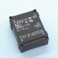 Трансформатор питания 3ВА  2*115В, 2x12В, 2x126мА, 70/B (43)