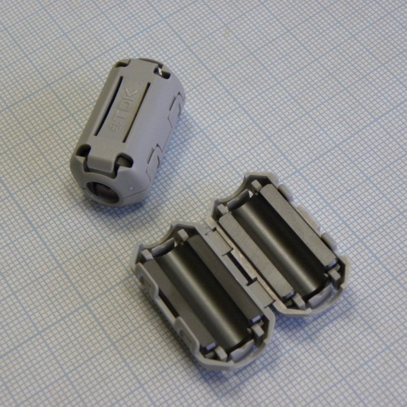 Фильтр на кабель 30х16.5  диаметр кабеля 4-7 мм (USB, IEEE1394)