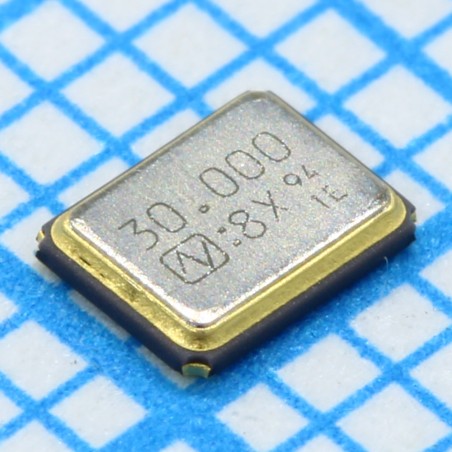 Резонатор кварцевый SMD 3.2х2.5х0.55мм, -30...+85°C, 15/10ppm, 8пФ, 30МГц