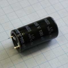 С защёлкиваемыми выводами 450V  100uF ±20%, стандартные, 2000часов, -20...+105°С