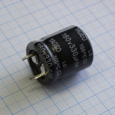 С защёлкиваемыми выводами 160V  330uF ±20%, стандартные, 2000часов, -20...+105°С
