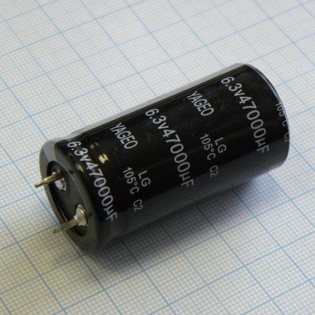 С защёлкиваемыми выводами 6V  47000uF ±20%, стандартные, 2000часов, -40...+105°С