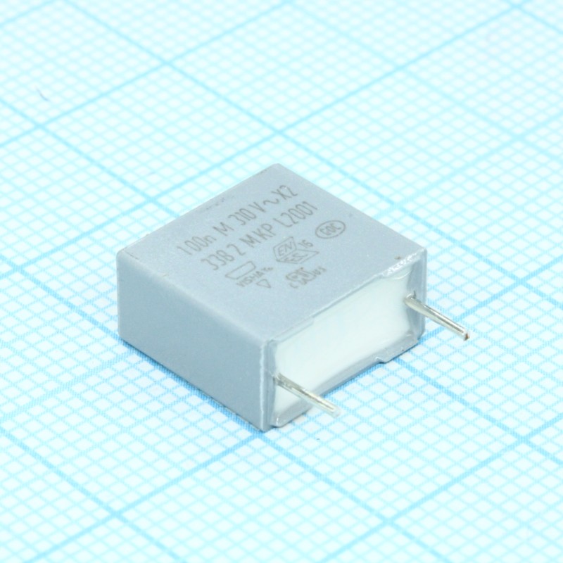 Пленочный конденсатор X2 0,1мкФ 630VDC/310VAC ±20% 12,5х6х12мм 110°C