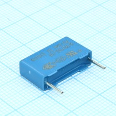 Пленочный помехоподавляющий конденсатор X2,  0.1uF ±10%, 305VAC, радиальные выводы с шагом 15mm, (18 x 5 x 10.5mm)