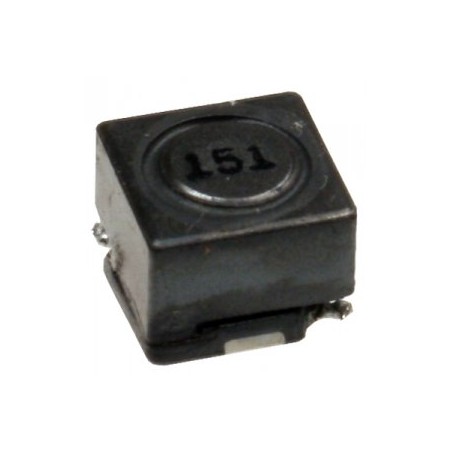 SMD индуктивность проволочная, на ферритовом сердечнике, экранированная 150uH 10% 1KHz 21Q-Factor Ferrite 300mA 1Ohm
