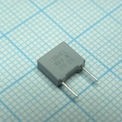 Пленочный конденсатор 0,1мкФ 100VDC/63VAC ±10% 7,2х2,5х6,5мм 105°C